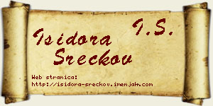Isidora Srećkov vizit kartica